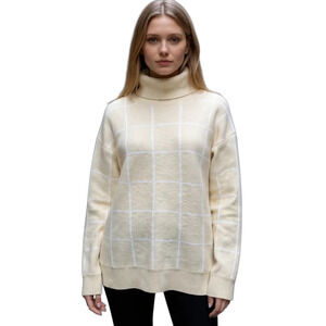 Andree by Unit Butter Yellow Cowl Neck Oversized Long Sleeve Sweater Size Small